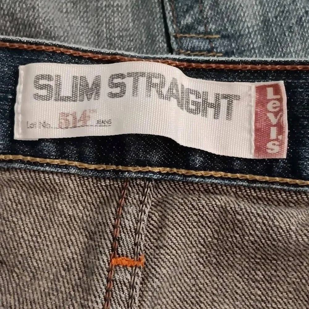 Levis 514 Jeans Mens 33x32 Blue‎ Slim Straight Denim Medium Wash Classic Pants